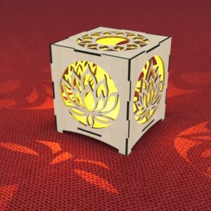 Candle Holder Lotus Pattern Laser Cut Tea light