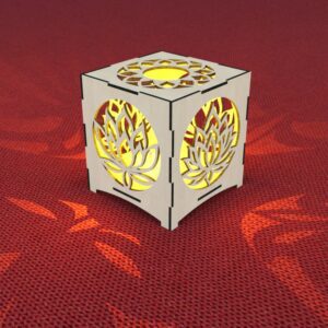 Candle Holder Lotus Pattern Laser Cut Tea light
