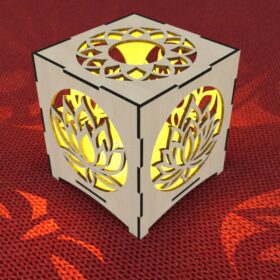 Candle Holder Lotus Pattern Laser Cut Tea light