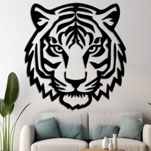 Tigerkopf Wandkunst – Laser-Schnitt Datei Digital