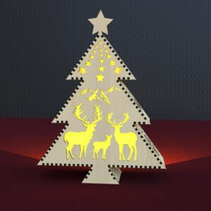 Trees Christmas Candle Holder Night light Lantern Lamp