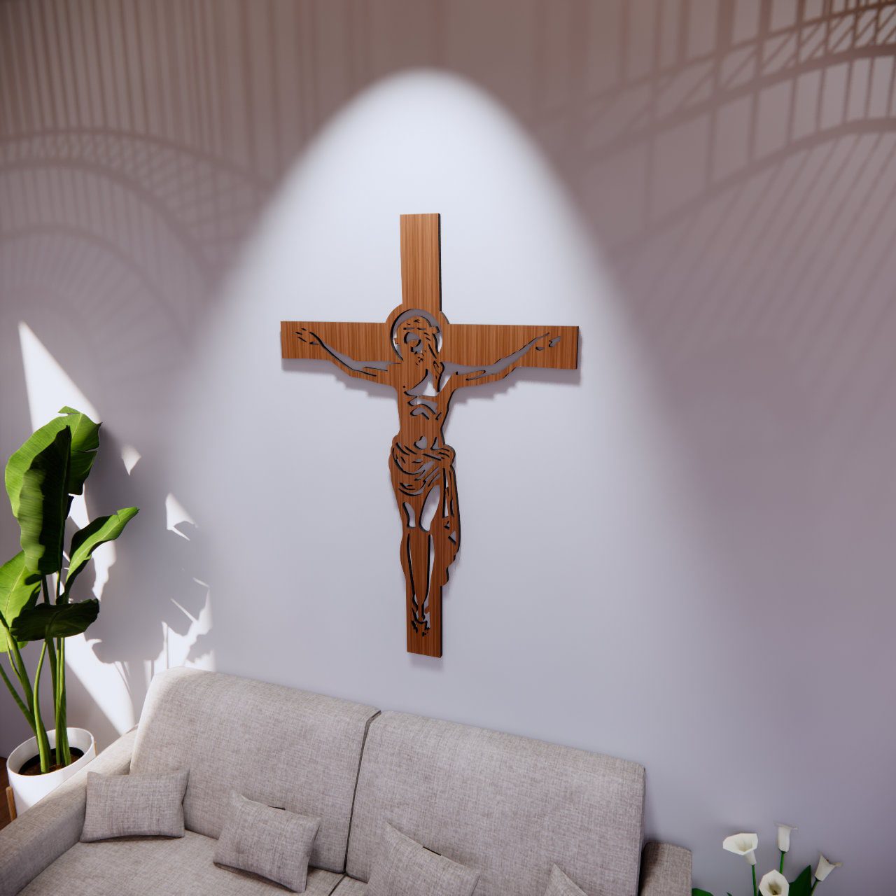 Jesus on the Cross Laser Cut File Christian