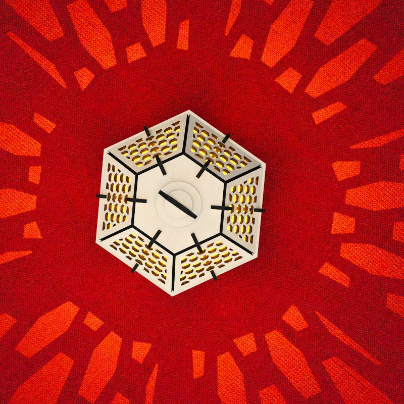 Hexagon Lantern Laser Cut File Candle Holder Night