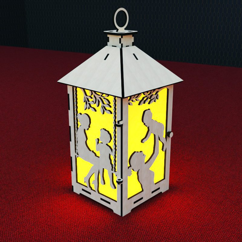 Mother and Son Timeline Candle holder Laser File