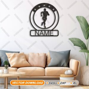 Custom Running Name Sign Laser cut file SVG,