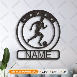 Custom Sports Name Sign Bundle Laser cut file