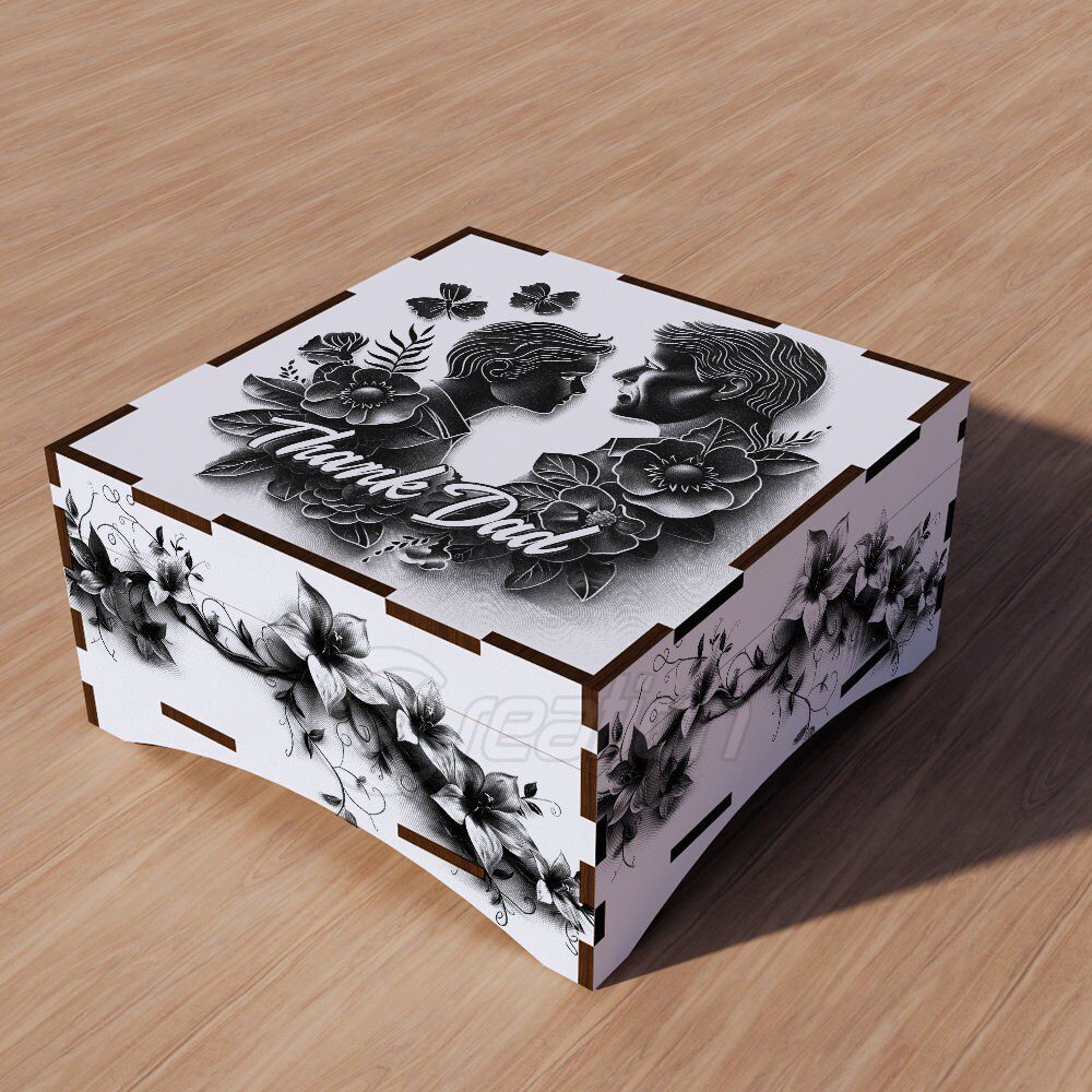 Gift Box for Father's Day Laser Cut File