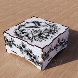 Gift Box Laser Cut File with 3D illusion