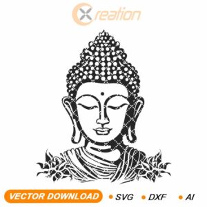 Buddha Bust SVG, for laser engraving, for cricut,