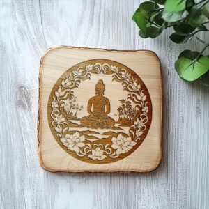 Buddha Meditation and Lotus SVG, for laser engraving,