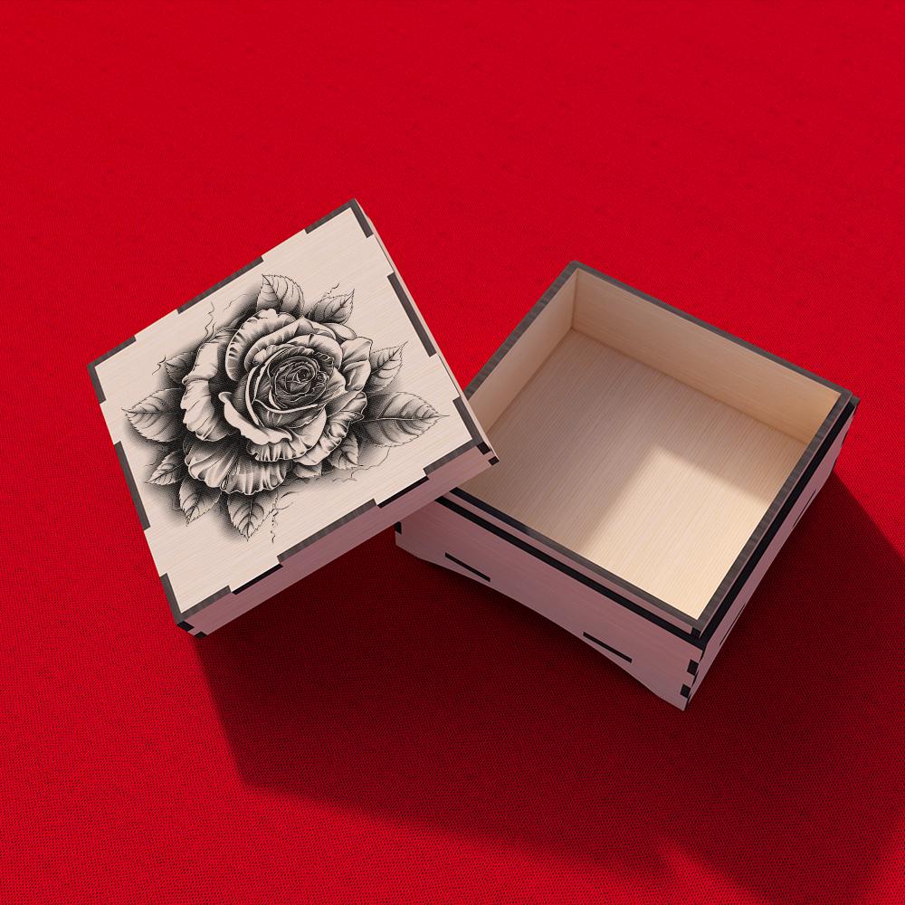 Gift Box Laser Cut File with 3D Illusion