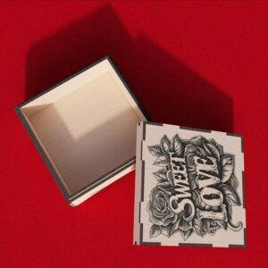 Gift Box Laser Cut File with 3D Illusion