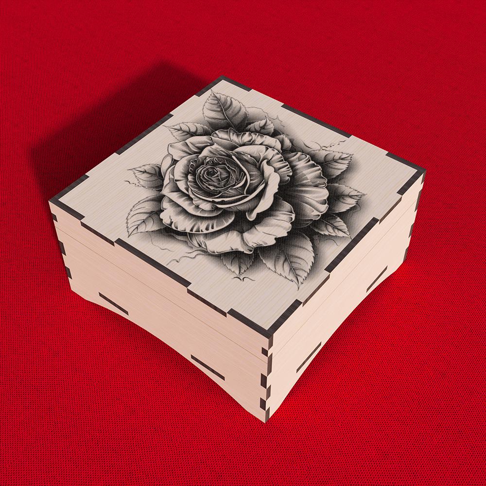 Gift Box Laser Cut File with 3D Illusion