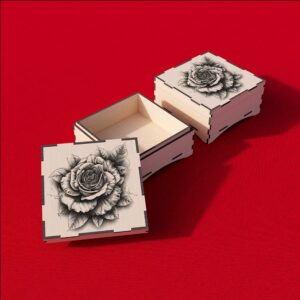 Gift Box Laser Cut File with 3D Illusion