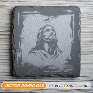 Jésus SVG pour la gravure laser sur ardoise – Fichiers SVG, AI, DXF