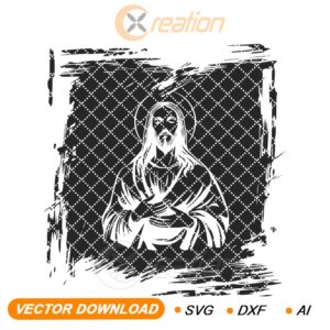 Jesus SVG file for Laser Engraving on Slate,