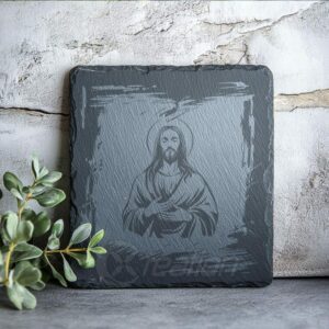 Jesus SVG file for Laser Engraving on Slate,