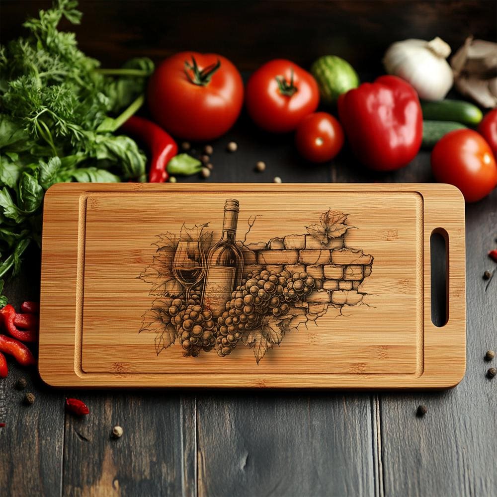 3D Wine Bottle Illusion for Charcuterie Board |
