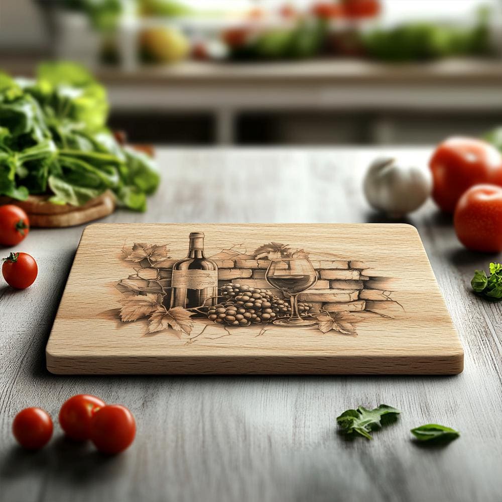3D Wine Bottle Illusion for Charcuterie Board |