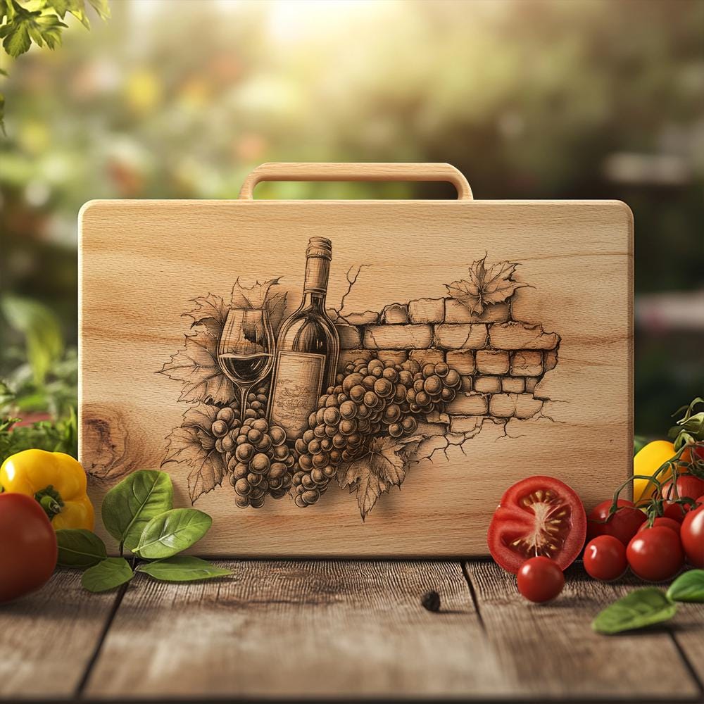 3D Wine Bottle Illusion for Charcuterie Board |