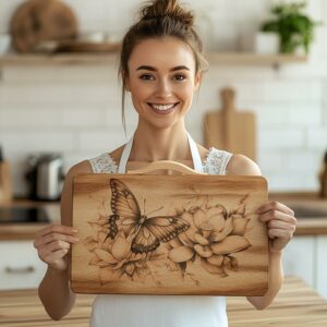 Butterfly & Lotus Charcuterie Board | HQ PNG