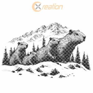 Capybara Family Charcuterie Board | Christmas Laser Engraving