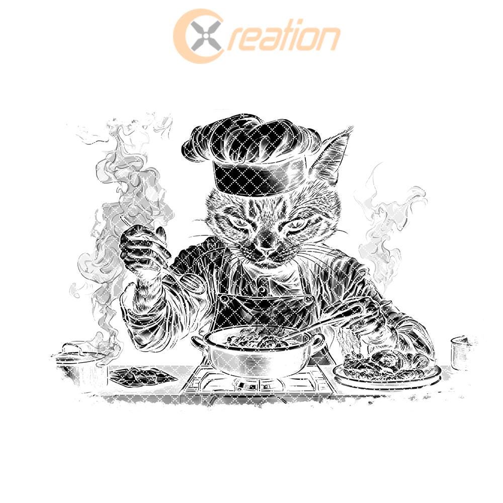 Cat Chef Slate Cheese Board | Laser Engraving