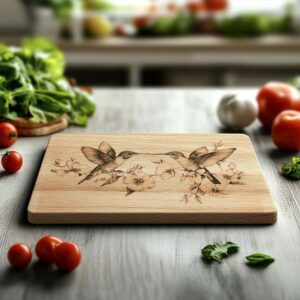 Hummingbirds & Flower Charcuterie Board | HQ PNG
