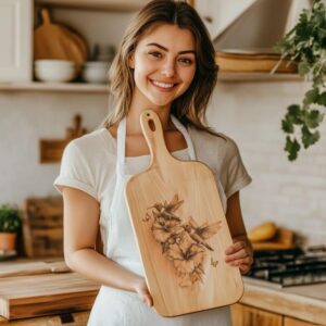 Hummingbirds & Flower Charcuterie Board | HQ PNG