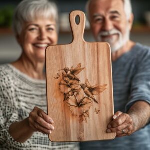Hummingbirds & Flower Charcuterie Board | HQ PNG