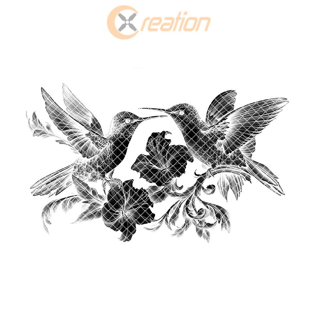 Hummingbirds Slate Cheese Board | Laser Engraving File