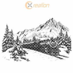 Polar Express Train Charcuterie Board Laser Engraving |