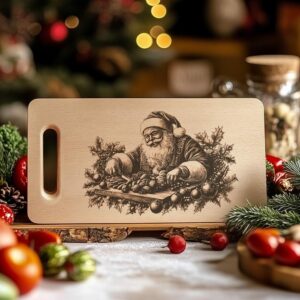 Grabado para tabla de embutidos Santa Cooking | PNG para decoración d…