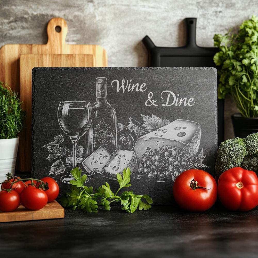 Slate Cheese Board Engraving File | Charcuterie &