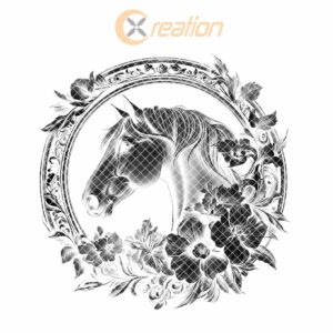 Slate Coaster File | Wild Horse 3D Illusion
