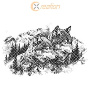 Wolf Family Charcuterie Board Engraving | Christmas Kitchen