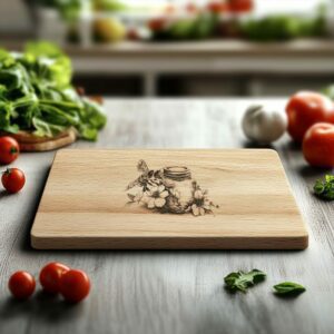 Bee and Honey Jar Charcuterie Board Engraving |