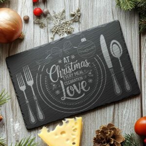 Christmas Cheese Board Engraving, Family Quote | Kitchen