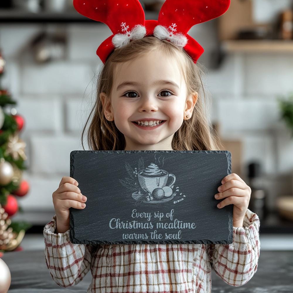 Christmas Cheese Board Engraving, Family Quote | Kitchen