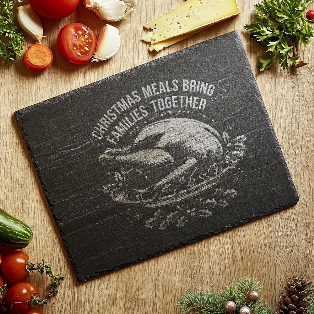 Christmas Cheese Board Engraving, Family Quote | Kitchen