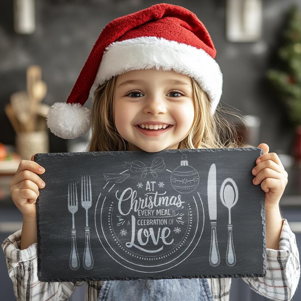 Christmas Cheese Board Engraving, Family Quote | Kitchen