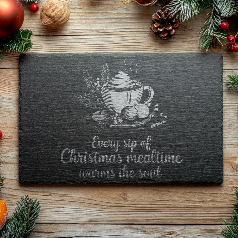 Christmas Cheese Board Engraving, Family Quote | Kitchen