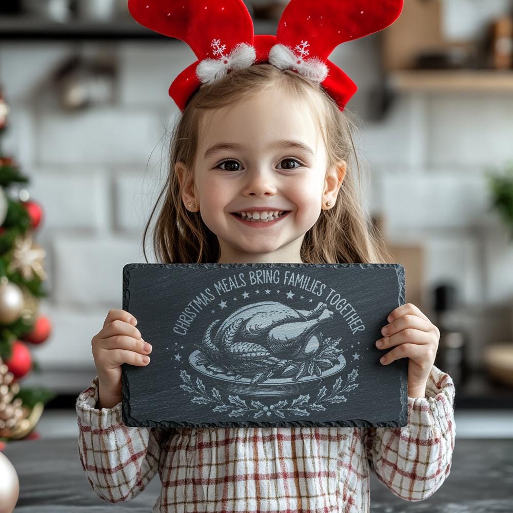 Christmas Cheese Board Engraving, Family Quote | Kitchen