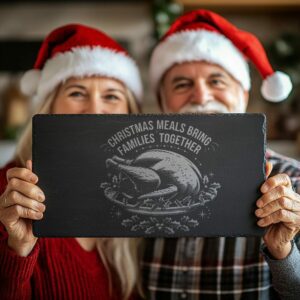 Christmas Cheese Board Engraving, Family Quote | Kitchen