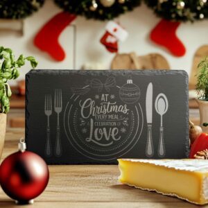 Christmas Cheese Board Engraving, Family Quote | Kitchen