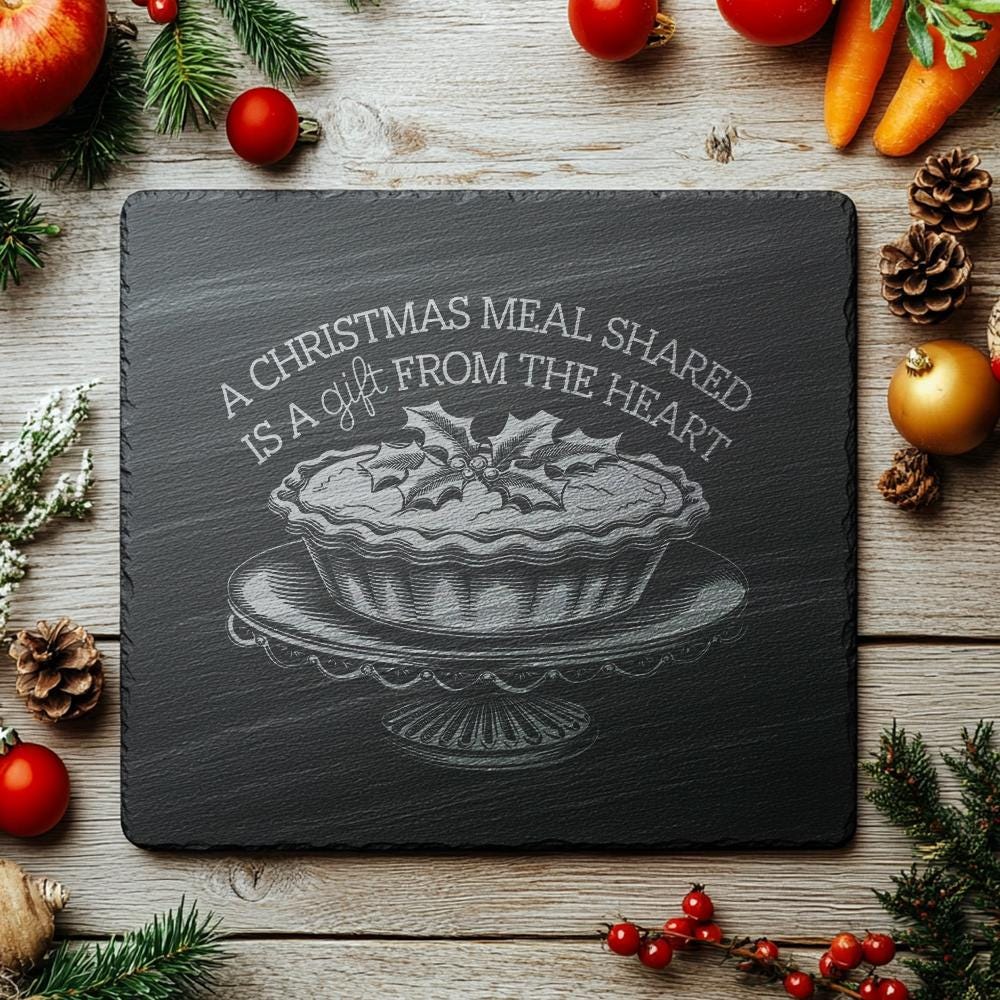 Christmas Cheese Board Engraving, Family Quote | Kitchen