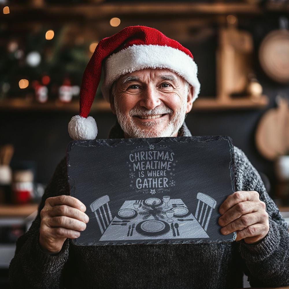 Christmas Cheese Board Engraving, Family Quote | Kitchen