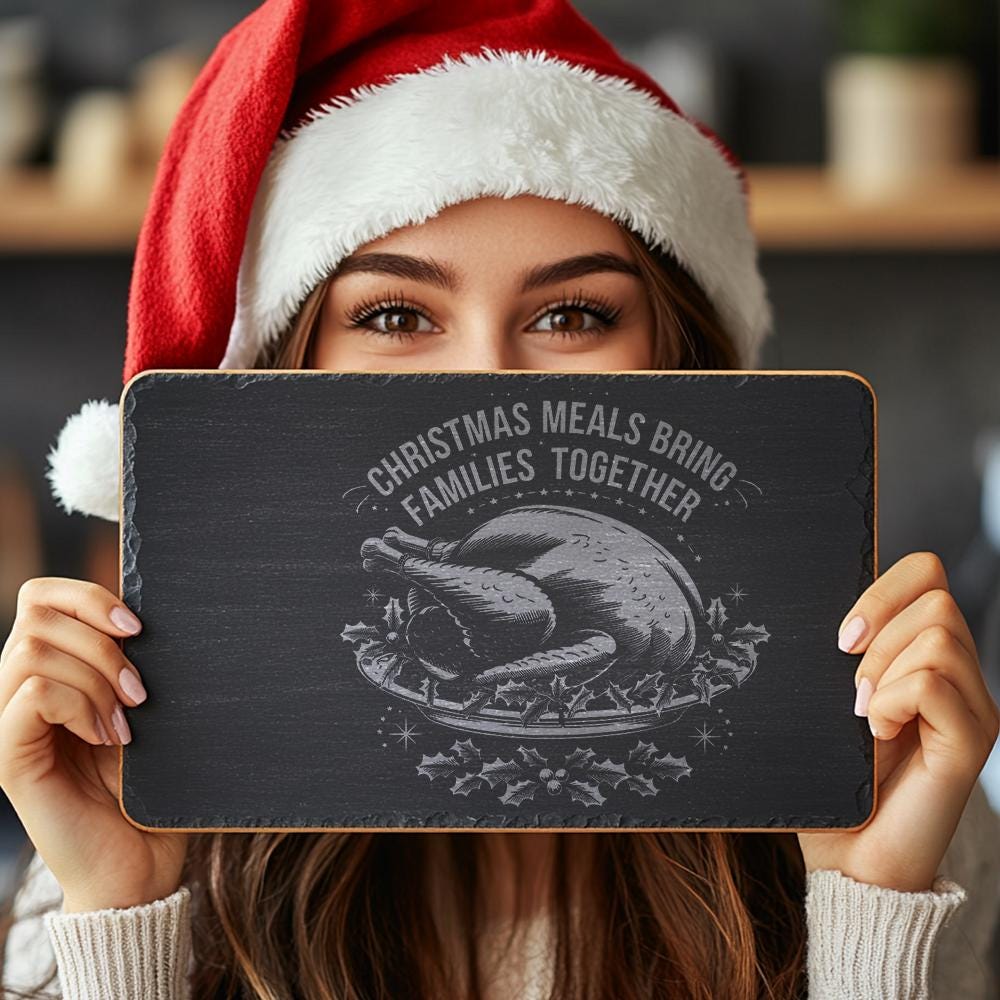 Christmas Cheese Board Engraving, Family Quote | Kitchen