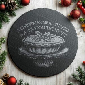 Christmas Cheese Board Engraving, Family Quote | Kitchen