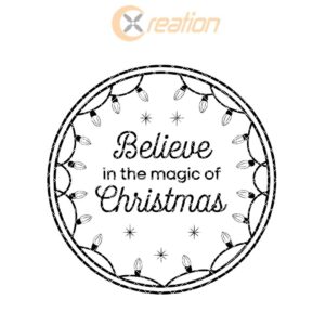 Christmas Round Sign Engraving, Believe in the Magic